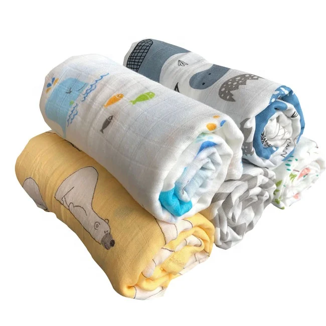 Print/size/packaging Can Be Customized--unisex Muslin Swaddle Blankets ...