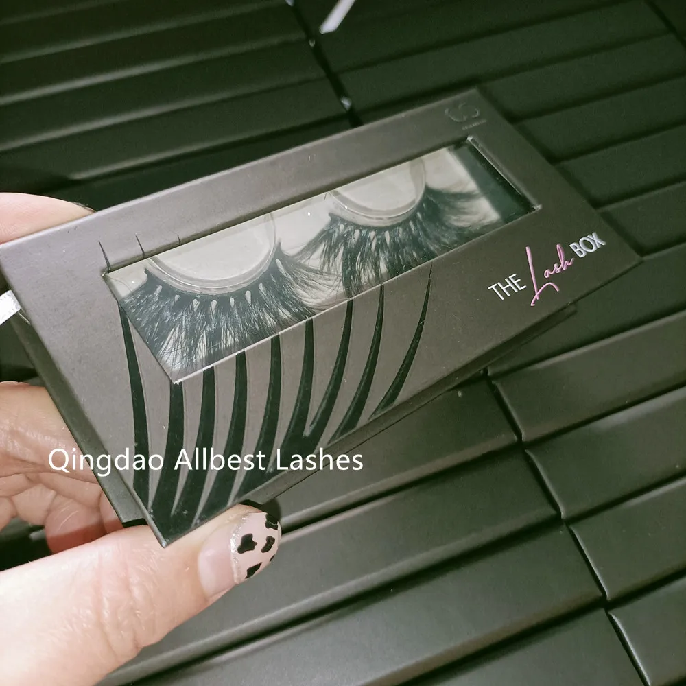 

Qingdao Allbest Lashes vendor wholesale private label lash packaging custom eyelash packaging black