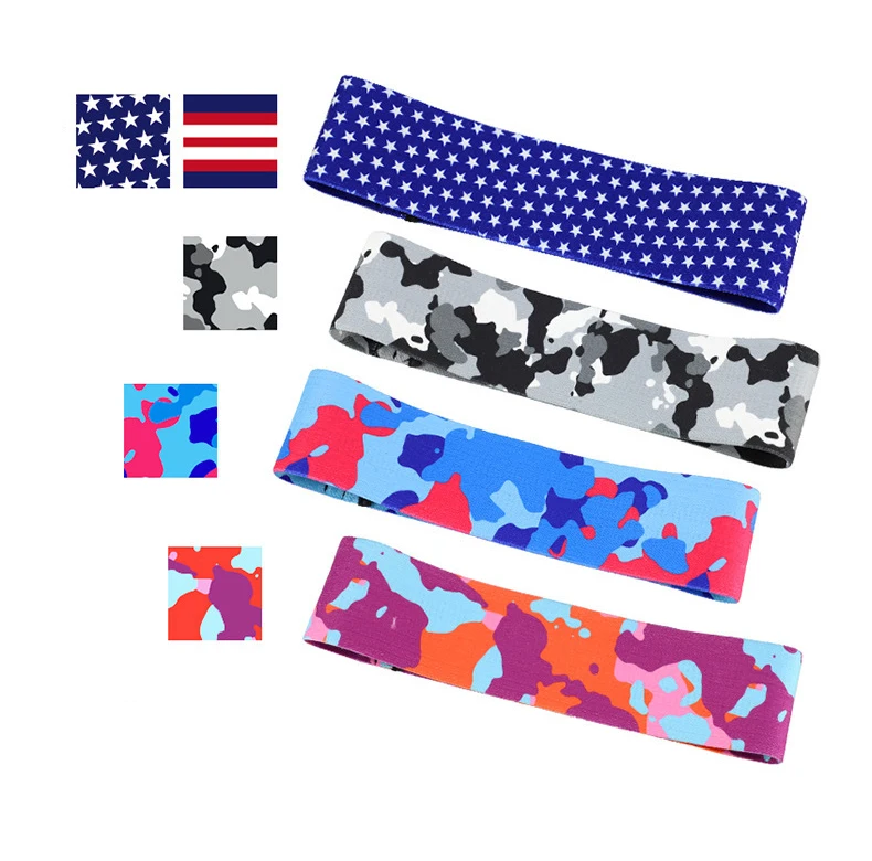 

High Performance Blue Camouflage Hip Circle Resistance Bands Exercise Sports Gym Yoga Fitness Hip Band