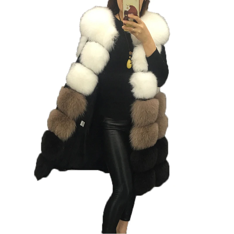 

Brand new casual winter long ladies vest faux fur gilet with great price
