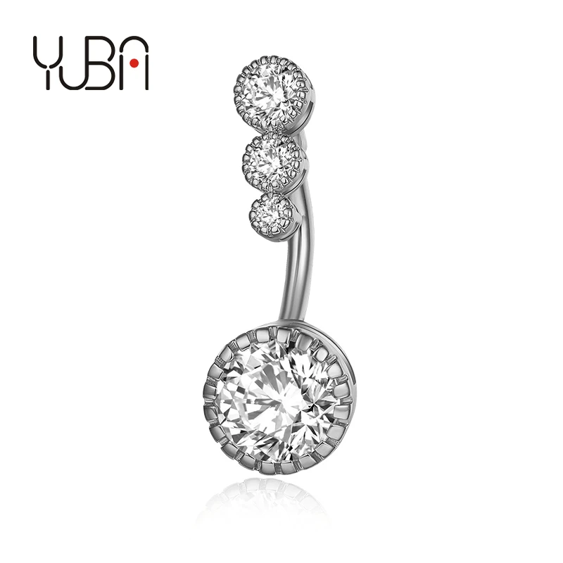 

Sexy Navel Piercing Belly Button Rings Bar Crystal Zircon Dangling Ombligo Party Stud Barbell for Woman Body Jewelry