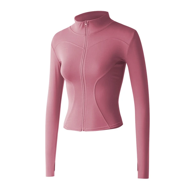 

Professional Manufacture Cheap Polyster Spandex Long Sleeve Yoga Gym Tops, Can be customized