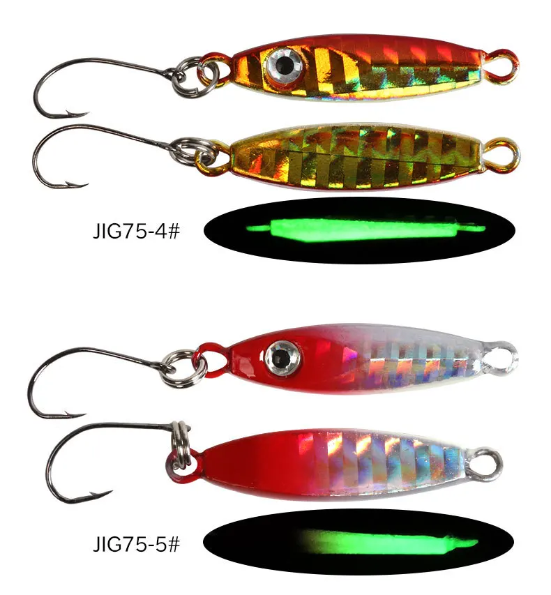 

SNEDA New Style Metal Jig Lure With Single Hook 3g/6g Cast Artificial Hard Bait Small Jig Lure High Quality, Blue/green/gold/pink/red