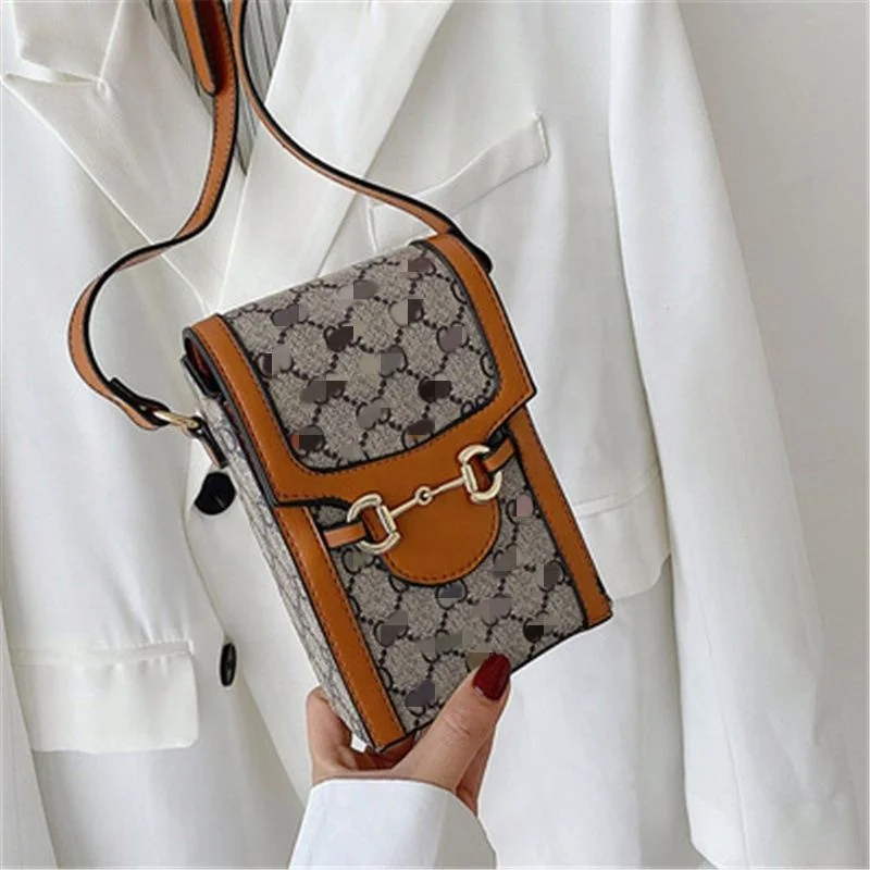 

Fashion Mini Retro One-shoulder Purse Handbags, White/khaki