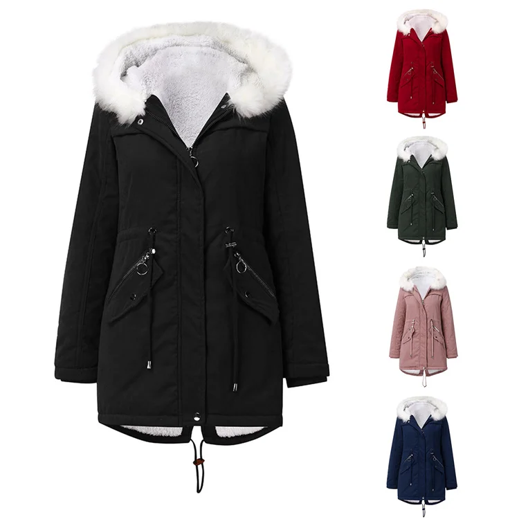 

High Quality Limited Time Discount Women Winter Outdoor Warmth Comfortable Windproof Parka Coat, Customised