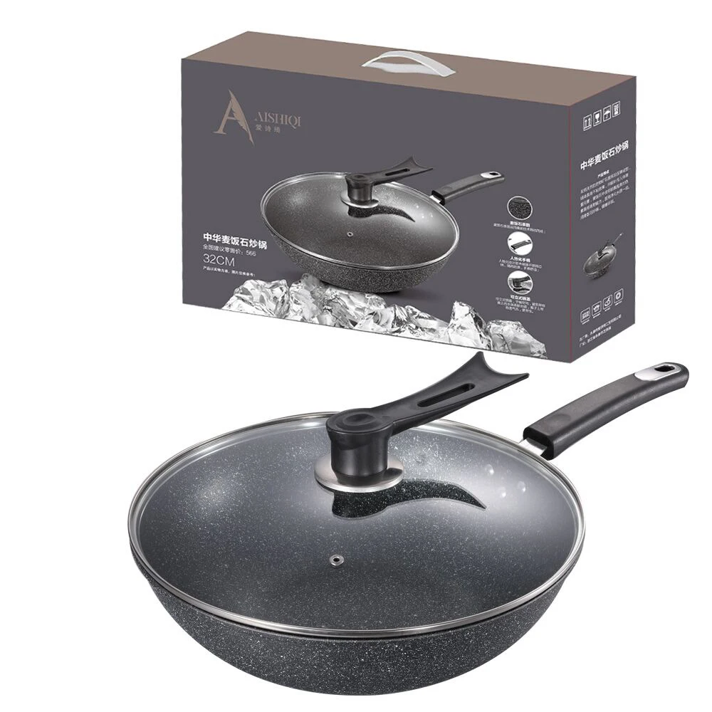 

royal die casting kitchen ware pyrex nonstick Maifanite iron woks cookware sets, Picture