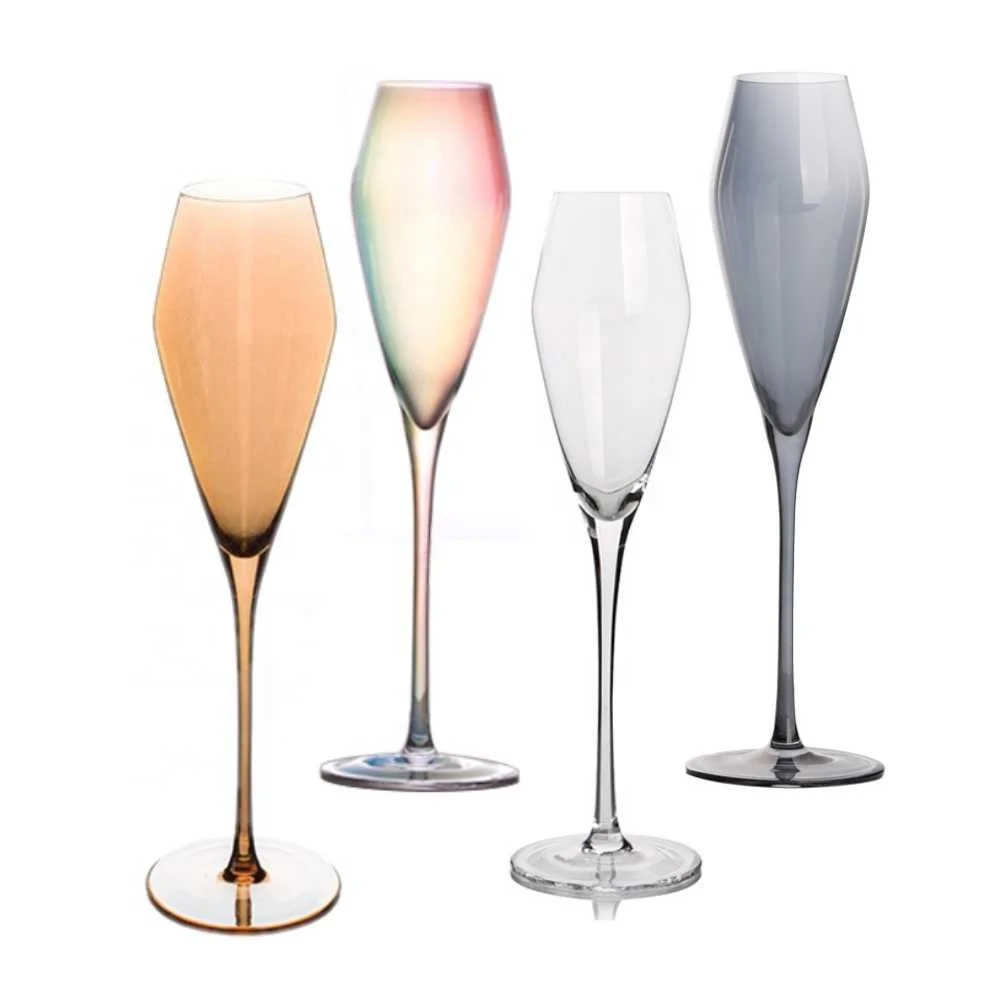 

Luxury Handmade Colorful Lead-Free Crystal Clear Goblet Wine Glasses Champagne Flutes Red Wine Glass, Customer request