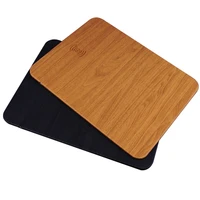 

Super Slim 5W wood texture wireless charger pu leather mouse pad