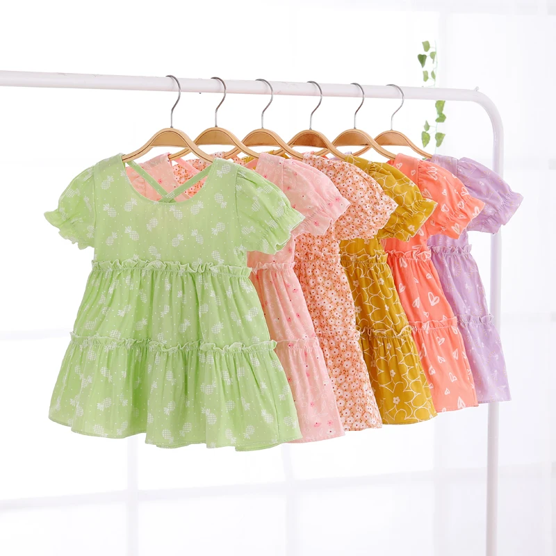 

Summer 2021 new girl's dress baby princess dress new short-sleeved loose girl skirt children's clothes, Picture shows