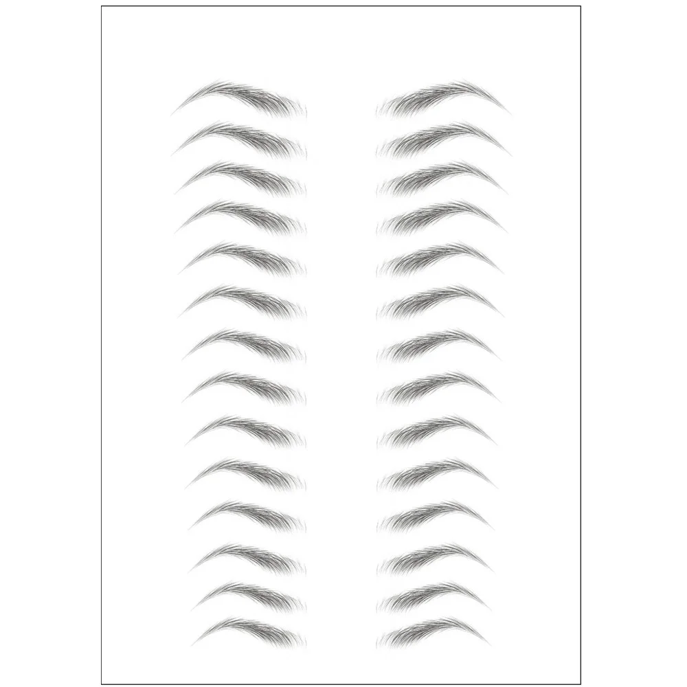 

2021 Hottest Tattoo Supplies Waterproof Disposable Temporary Eyebrow Tattoo Stickers For Women, Black/ gray/ brown/ colourful