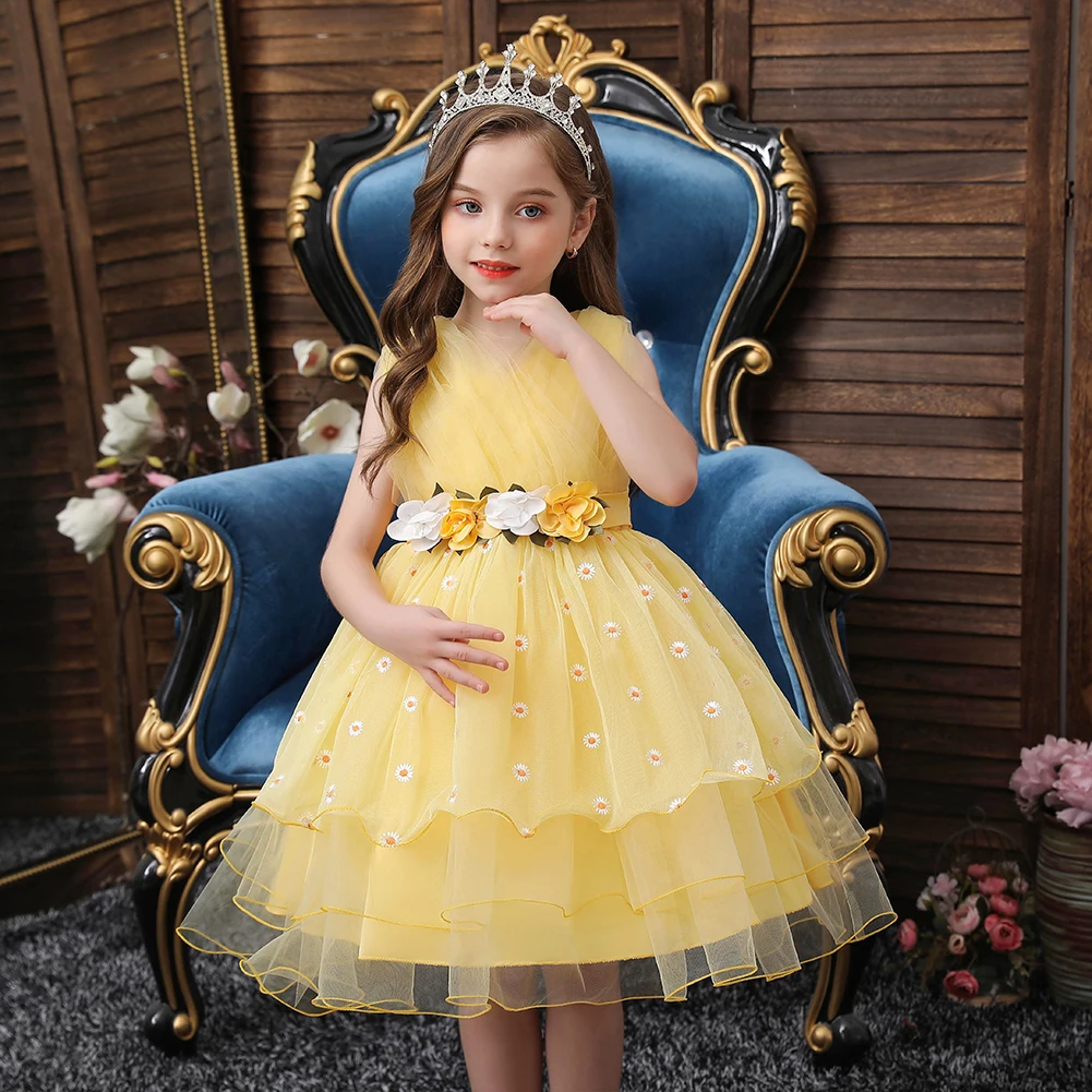 

Flower girl dress for wedding Layered Princess evening dress Purple girl birthday party dress