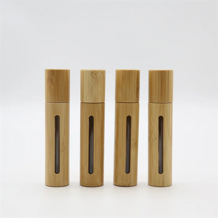 

Cabilock Bamboo 10ml Glass Vials With Rollerball Cosmetic Container Small MOQ