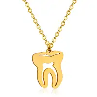 

Gold Medical Tooth Necklaces For Women Nurse/Doctor Needle Pendant Necklace Gift Jewelry