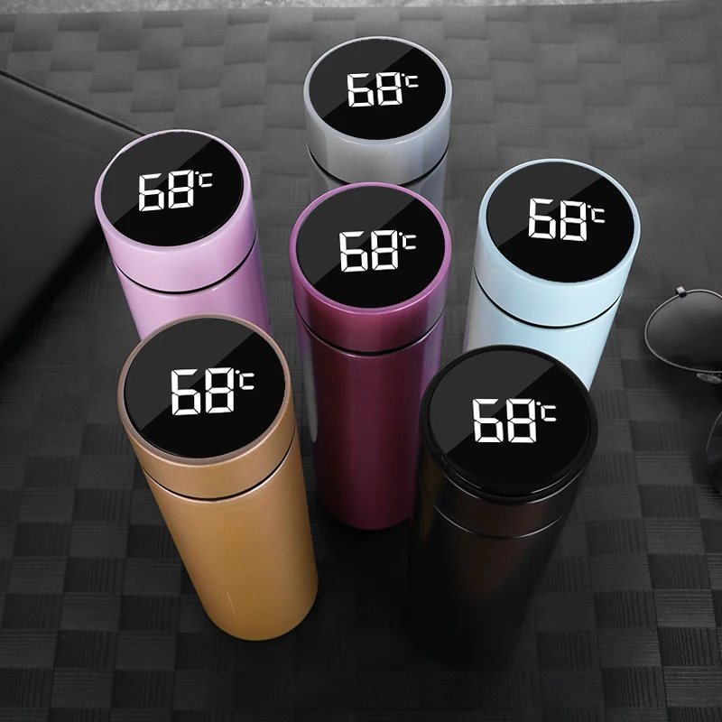 

500ml smart water bottle LED temperature display thermo flask bottle coffee cup, Customized
