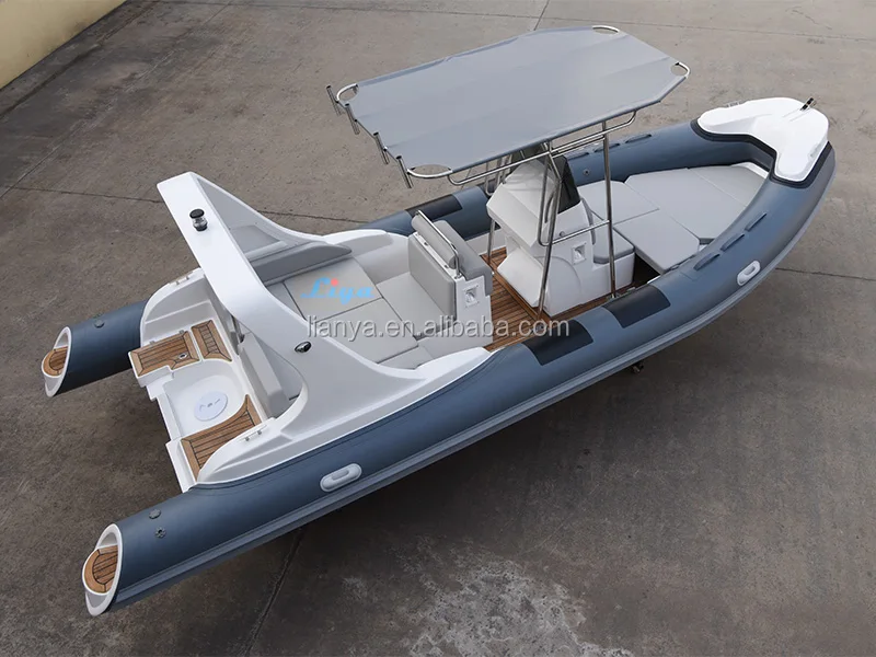 Liya 22ft Black Tube Inflatable Rib Boats Sea Ribs Diving Rib Boat For