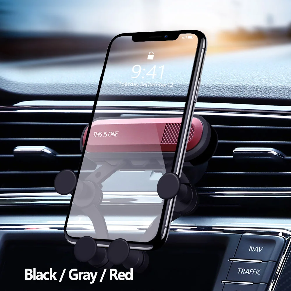 

Free Shipping 1 Sample OK Universal Air Vent Mobile Cell Phone Stand Stretchable Gravity Car Mount Phone Holder Custom Accept