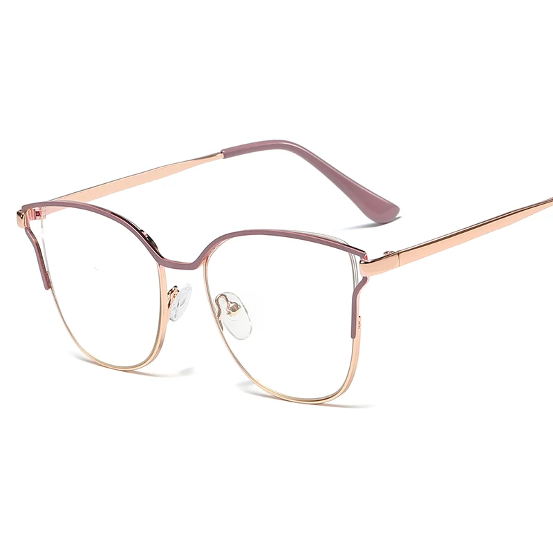 

MS 95538 Trendy Blue Light Blocking Glasses frame For Women Optical frame For Girl Metal Frame Custom logo Brand Eyewear