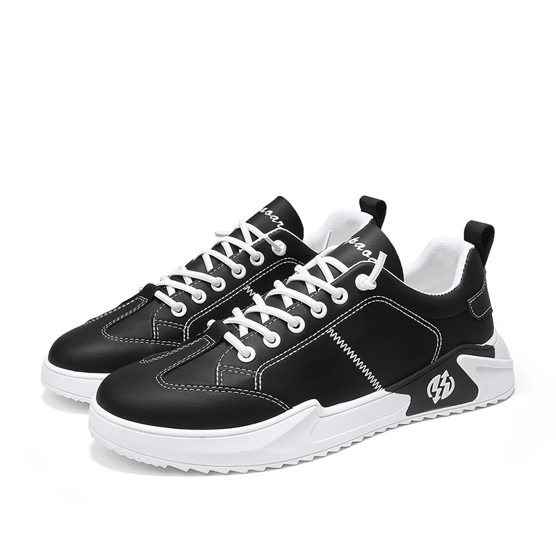 

New men's sports shoes leather white shoes Korean wild casual men's shoes