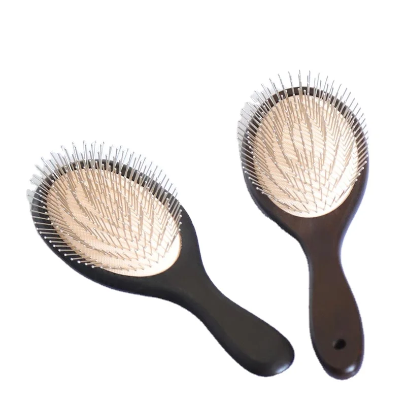 

paddle brush with metal pins wholesale steel hair straightening for salon massage detangling brush for hair