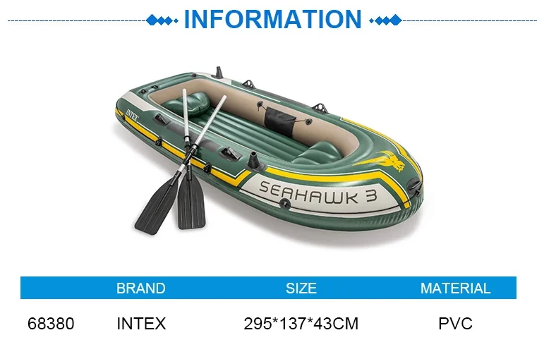 Intex 68380 Seahawk 3 Boat Set