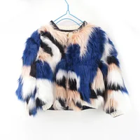 

2020 Winter hot sale Fake fox Fur rainbow clothes / coat wholesale different size for child / woman adult