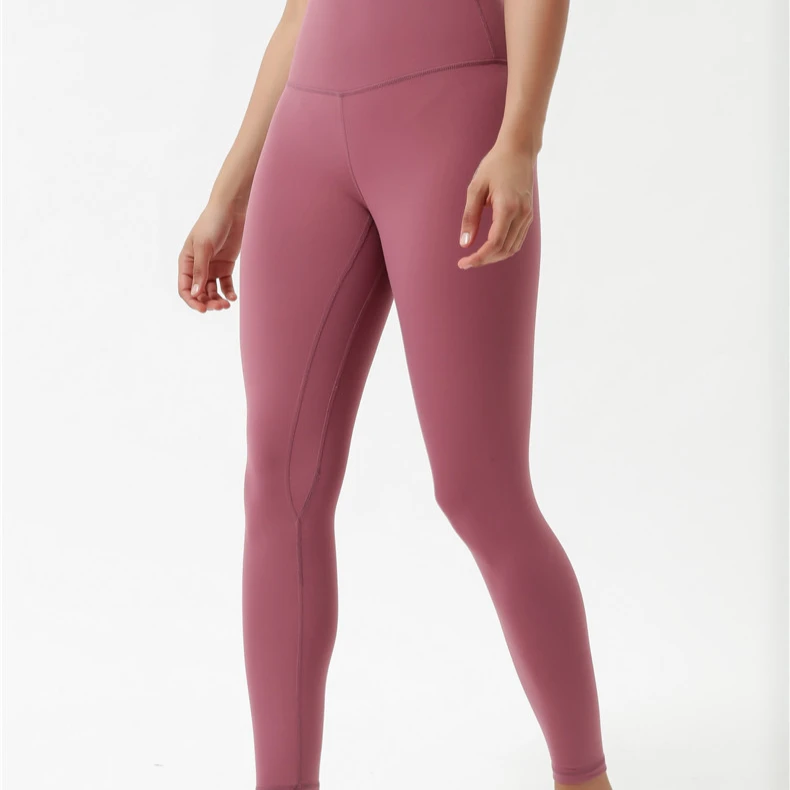 

Amazon's new European and American yoga pants with high waist women hips exercise fitness nine points pants, As picture