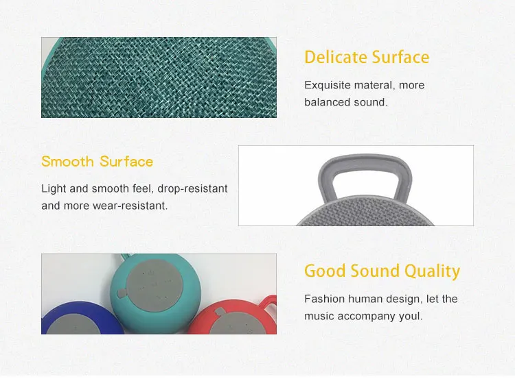 Hot Selling Colorful Explosion Proof Fabric Bluetooths Speaker Portable Mini Sport Bluetooths Speaker - ANKUX.COM