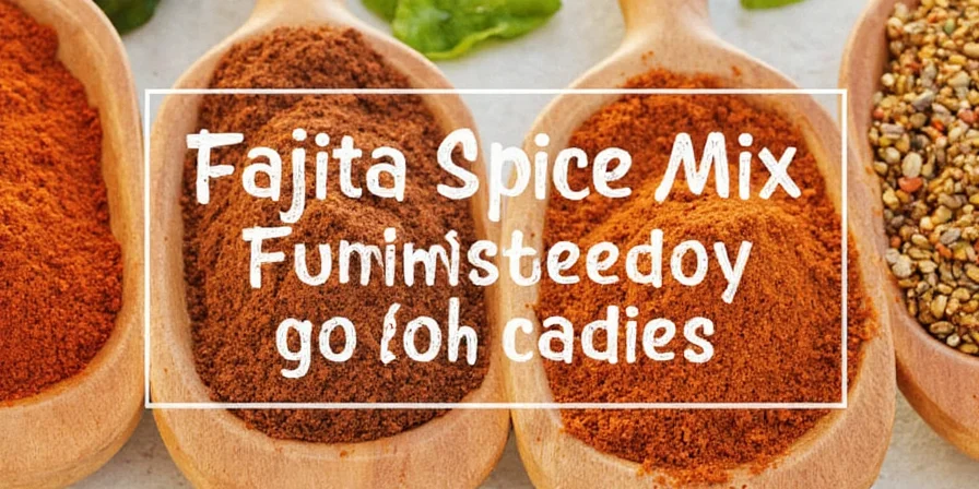 Fajita spice mix with chili peppers, cumin, and lime zest