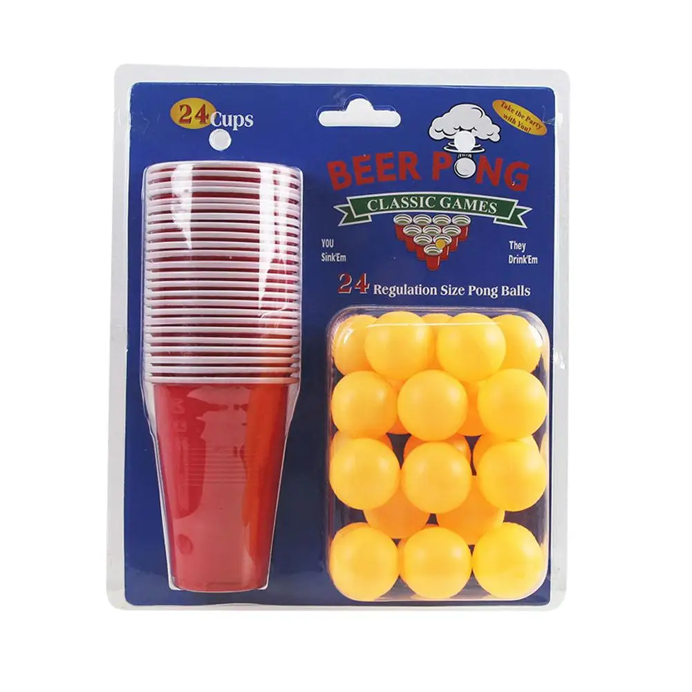 

Party Bar Pool Many Colors Beer Pong Drinking Games Disposable 16oz Red Party Plastic Cups, Red black blue