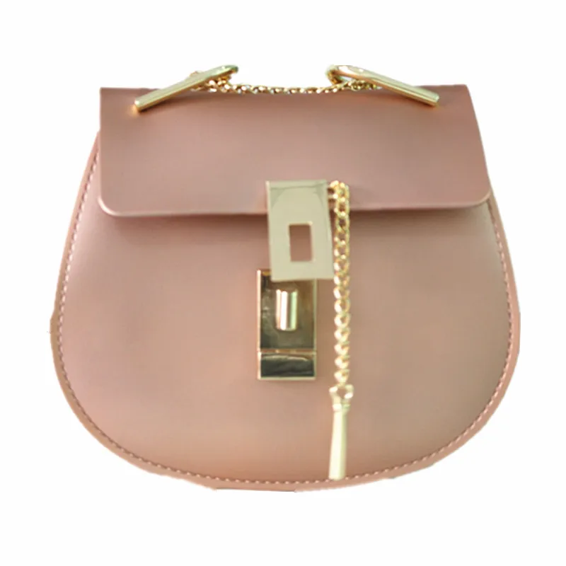 

The new Korean version of the trend of piggy all-match candy color leather handbags lock bag ladies shoulder messenger bag