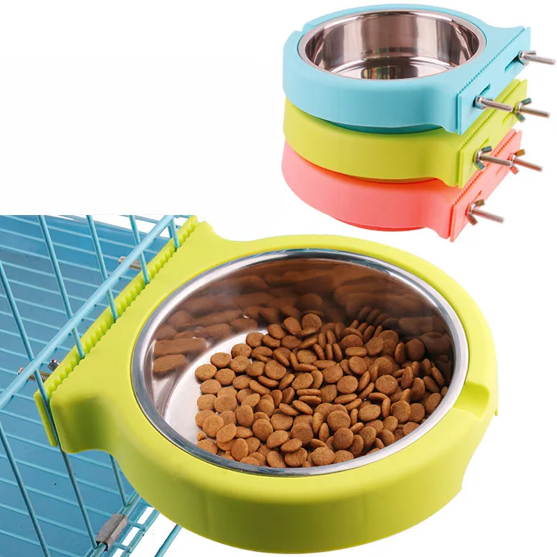 

Amazon Dog Food Container Dog Bowl Stainless Steel Dogs Hanging Bowl, As picture