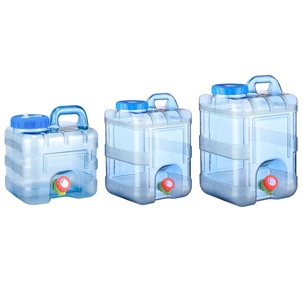 

7.5/10/15L capacity outdoor water bucket portable driving water tank with faucet camping picnic cooking cooking faucet bucket