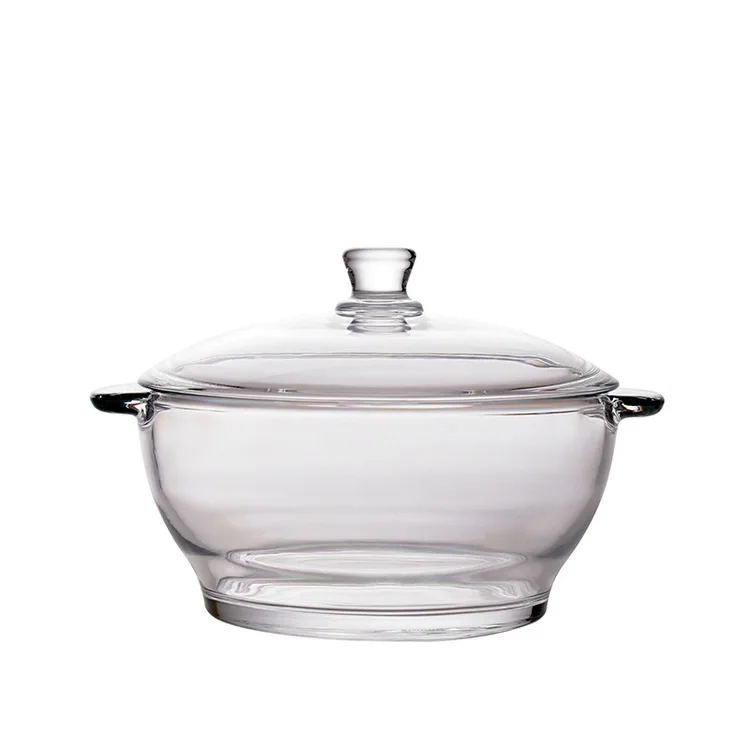 

glass pots and pans cookware Tempered glass pot transparent cooking heat resistant glass soup & stock pots