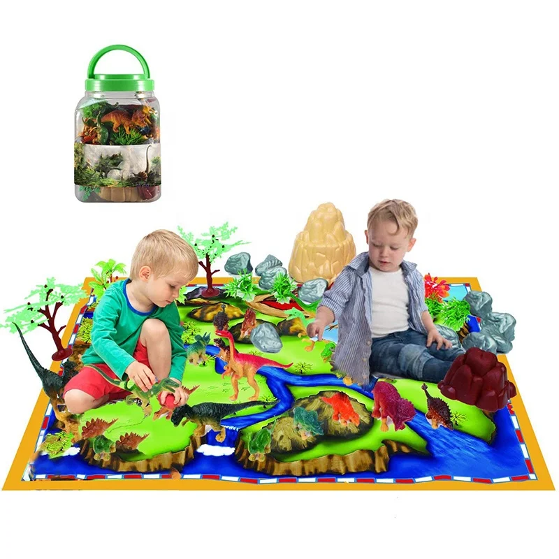 
Dinosaur Figure World 50 Piece Dinosaur Toys with Play Mat for Kids 