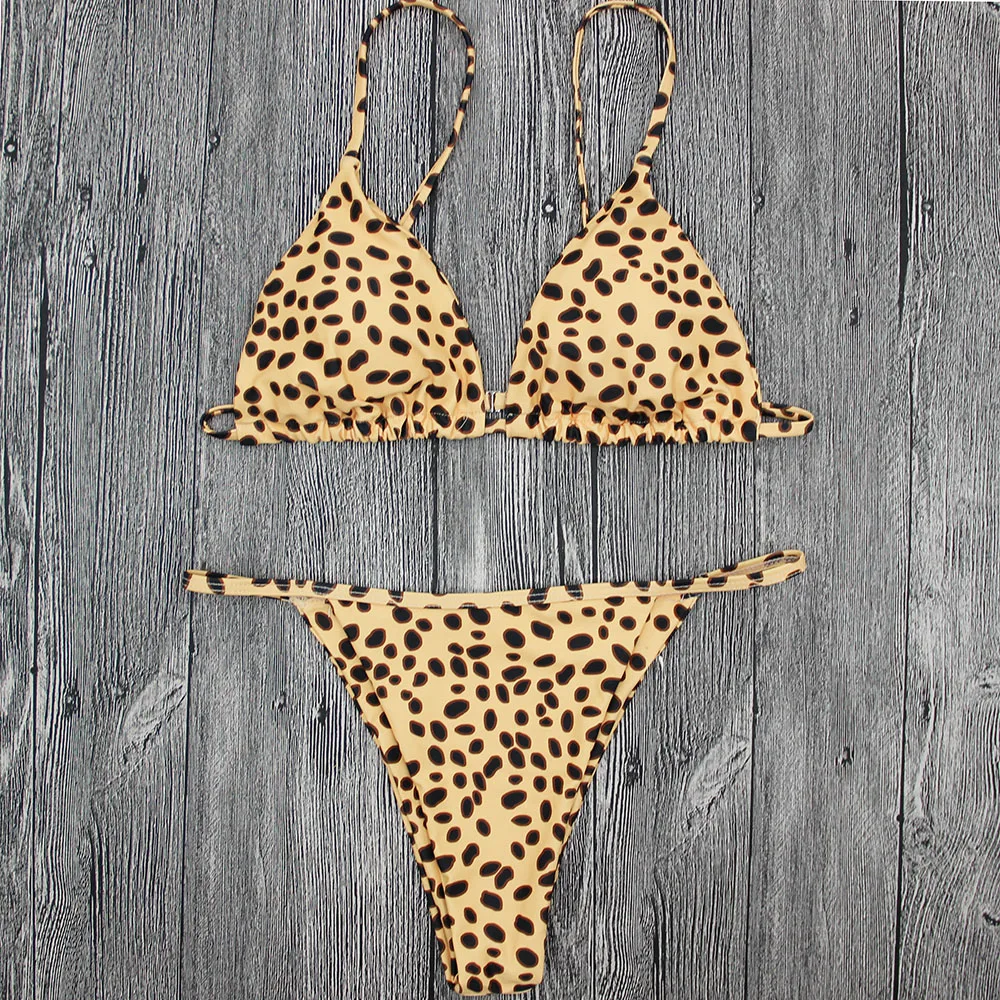 

Crazybuy sexy extreme leopard bikini two pieces swimsuit for mature ladies, Picture