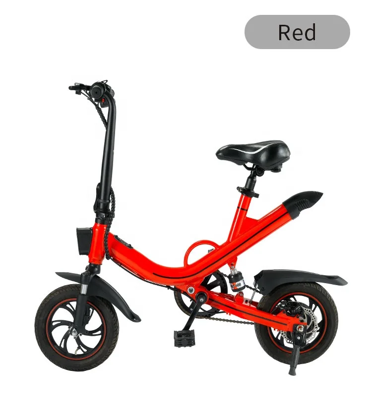 

Drop Shipping OUXI V1 14 Inch E-Bike EU Warehouse Fast Delivery Folding Electric City Bike Adult Bicycle, Black white red
