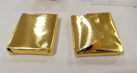 color dorado lamina de aluminio de papel/chocolate foil paper