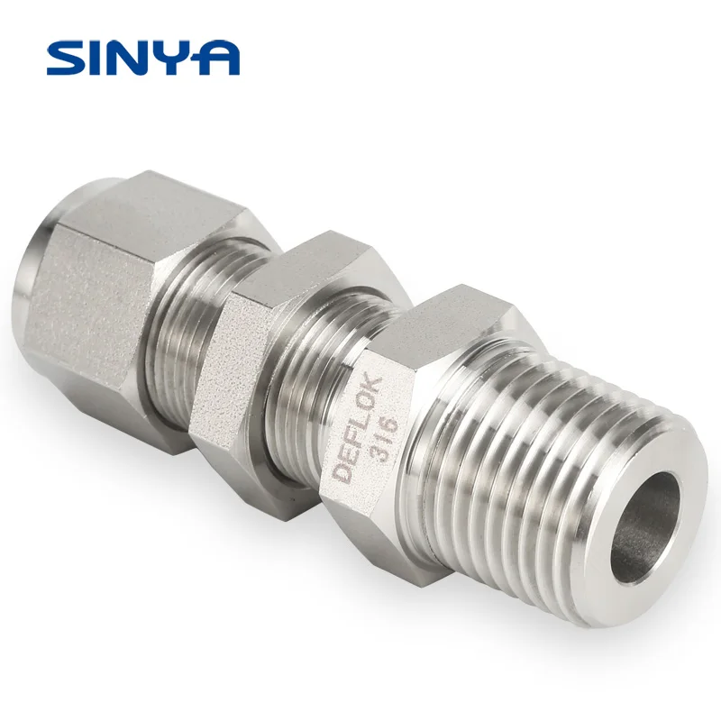 316 Male Threaded 6000psi Stainless Steel 6mm 12mm Twin Ferrule