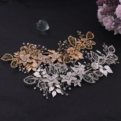 

Jachon hot sale bridal crystal hair combs vintage wedding crystal hair combs alloy inset rhinestone crystal hair combs, As picture