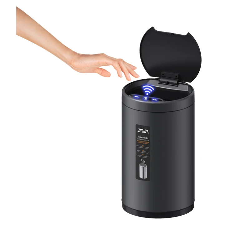 

Cheap Price Smart Dustbin Touchless Round Sensor Waste Bin With Top Open