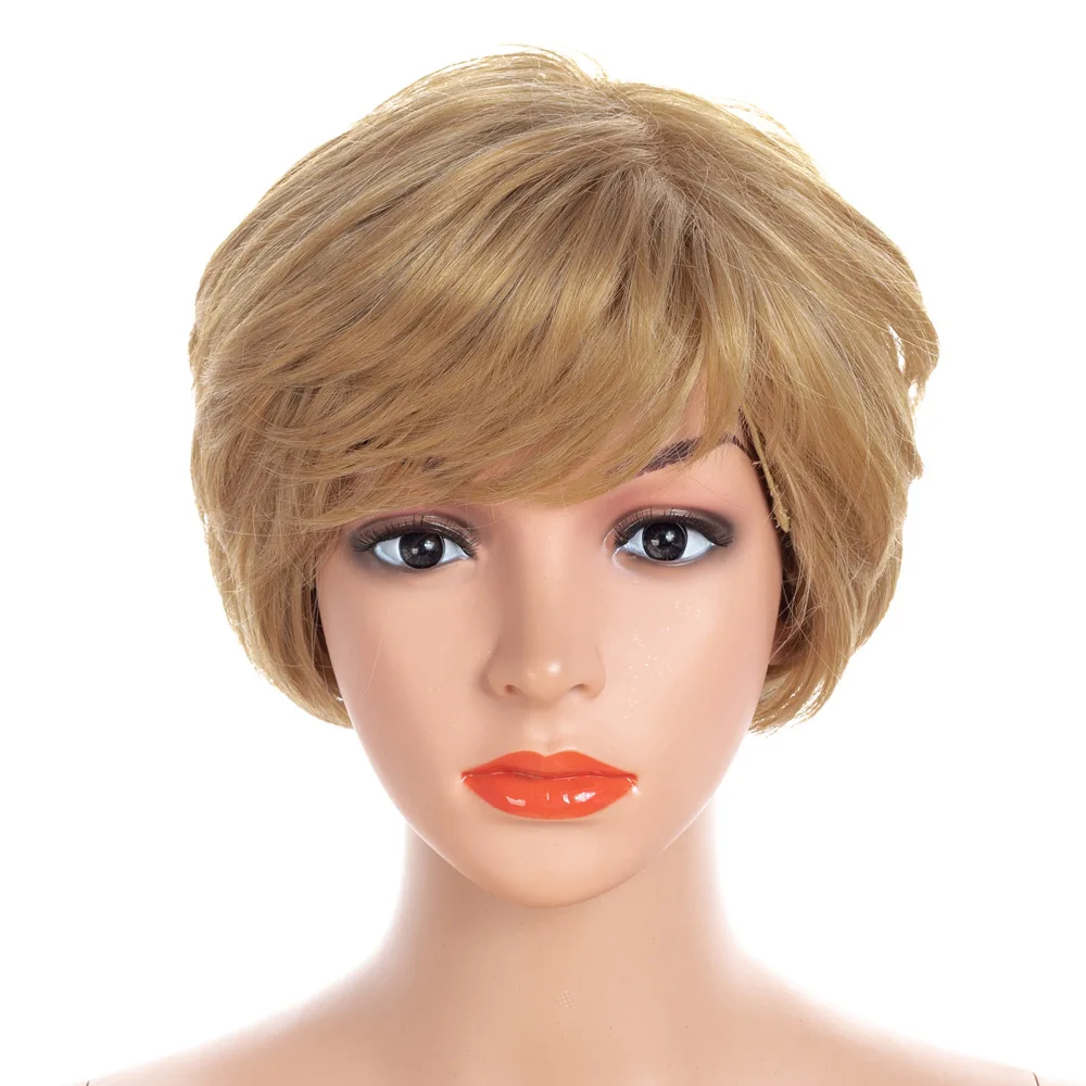 

European and American Fashion Women's Wig Head Cover Short Wigs Colors Bob Cut Head Cover Short Wigs Hair