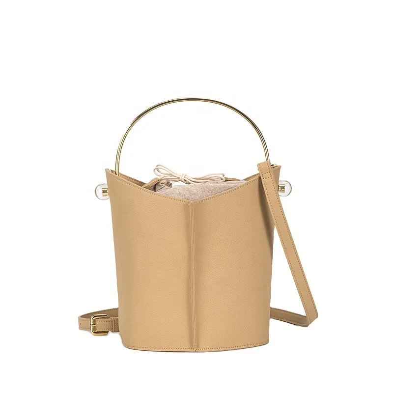 

2021 New Arrivals Japan Fashion Bags Handbags Wholesale Shoulder Crossbody Bucket Bag with Metal Handle