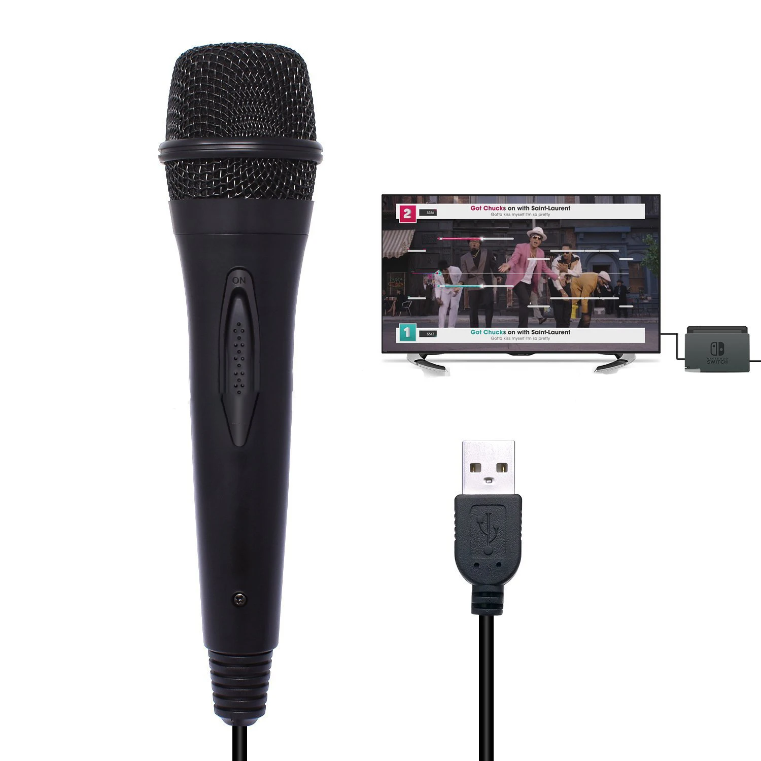 

Switch/PS5 Microphone PS4 Microphone Compatible With WII/XBOXONE/360/PC/PS2/PS3, Black