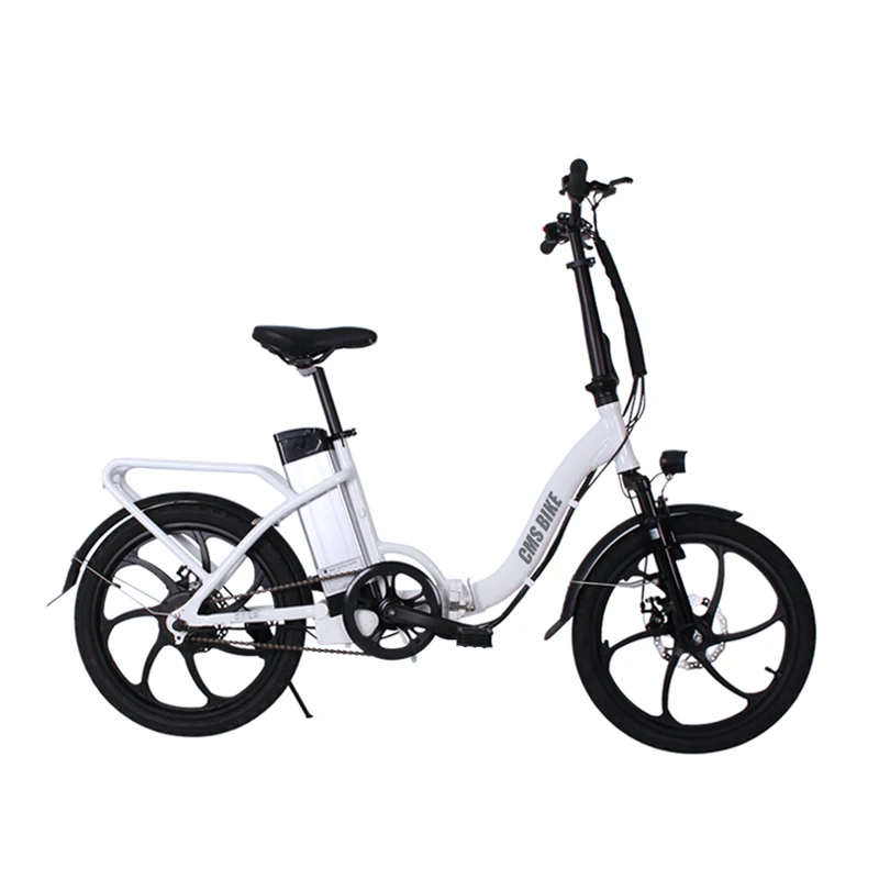 

20 inch ebike aluminum alloy folding e bike 250w electric folding bicycle with rear luggage rack