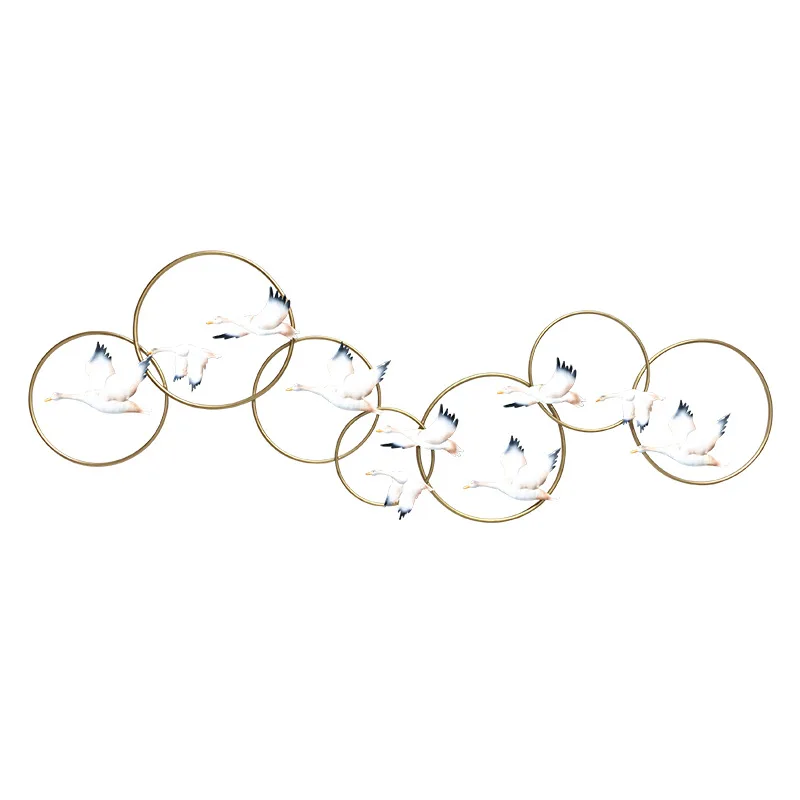 

New Chinese Metal Wall Hanging Dayan Living Room Interior 3D Golden Wall Art Decoration For Home Restaurant, White