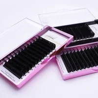 

customizable d curl 008 mink eyelash extension 8 15mm with customer lash square case packaging