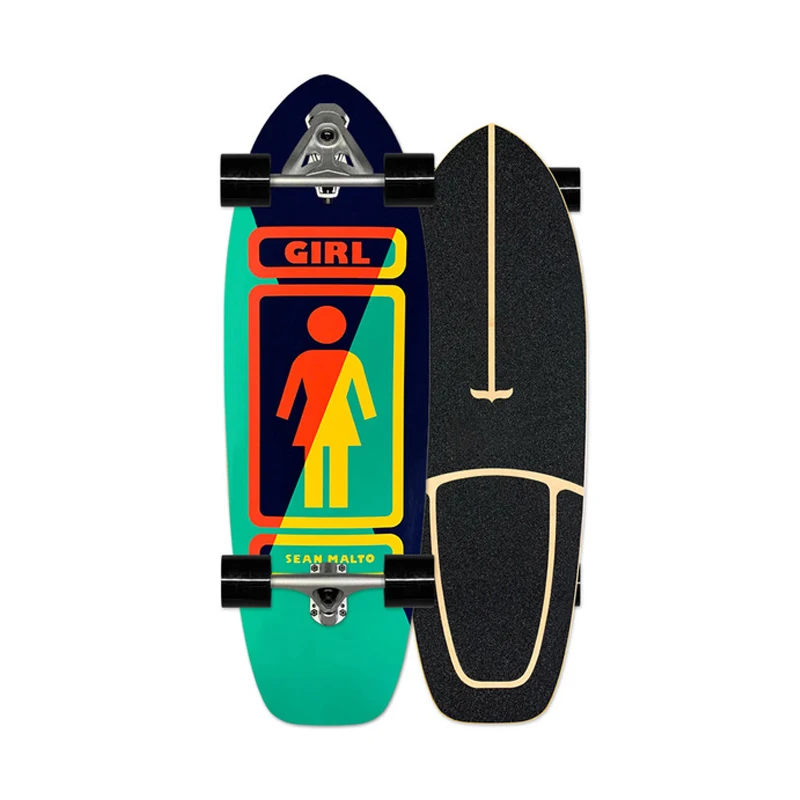 

Skateboard Carver Land Surfing Training Adult Customize Logo Fish Surfboard 30 inches Long Skateboard