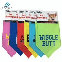 

wholesale high quality oem custom design digital printing logo luxury cotton pet cat dog neckwear triangle bandana for birthday