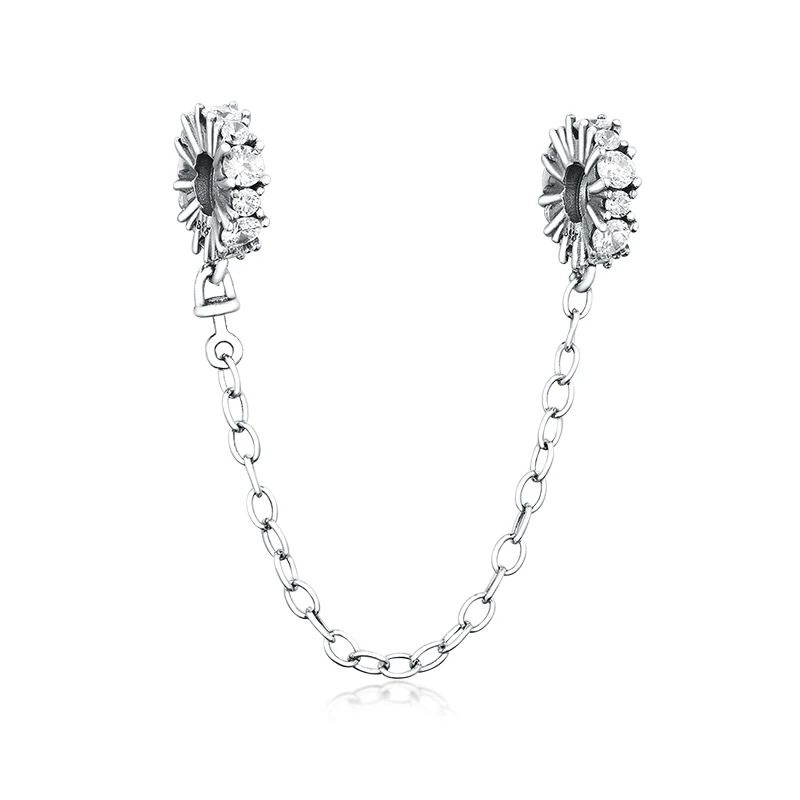 

Wholesale 925 Sterling Silver Sunflower Round Shape Flower Safety Chain Beads Charms Fit Charms Bracelet Jewelry making
