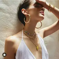 

2019 trend jewelry gold plated brass helix earring small big large hoop earrings
